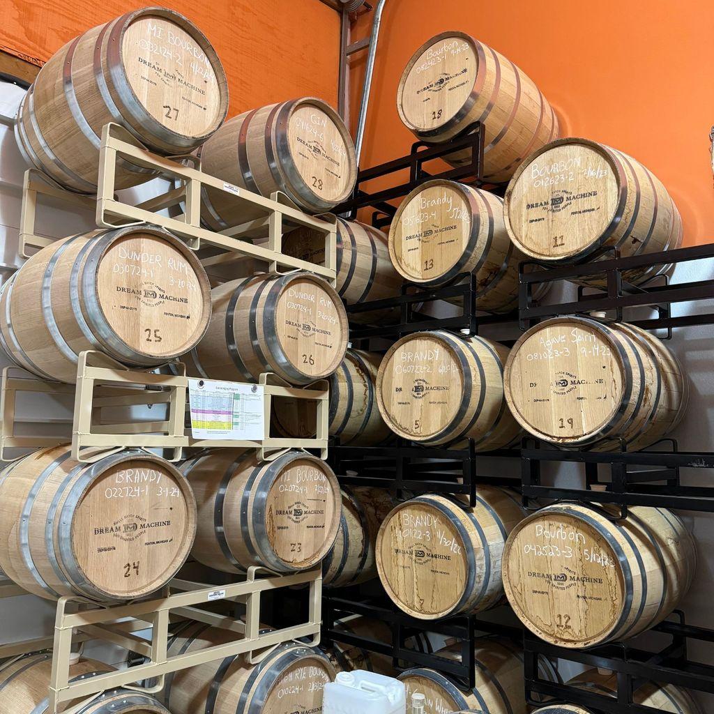 Dream Machine Distillery barrel racks