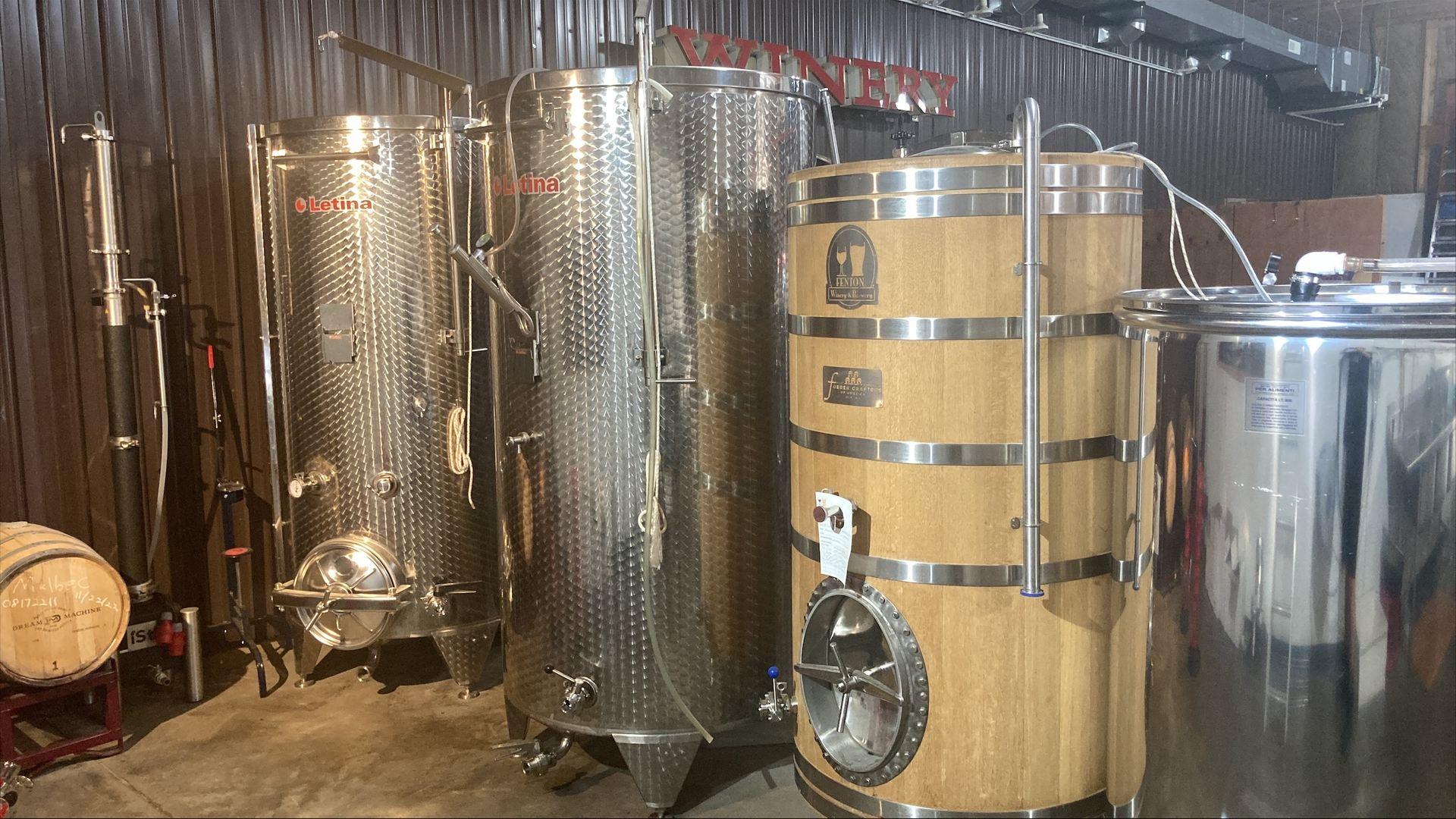 Fenton Winery - winery tanks