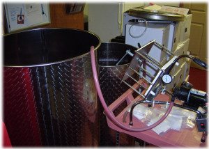 Now working with large tanks of wine
