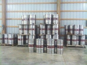 First delivery of kegs Sept 2013